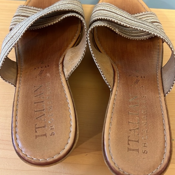 Italian Shoemakers metallic cork wedge sandal - Picture 5 of 6